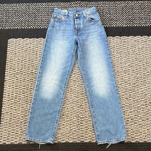 Levi’s 501 90’s Jeans Women’s 23 Straight Leg Big E Premium Denim Classic Casual